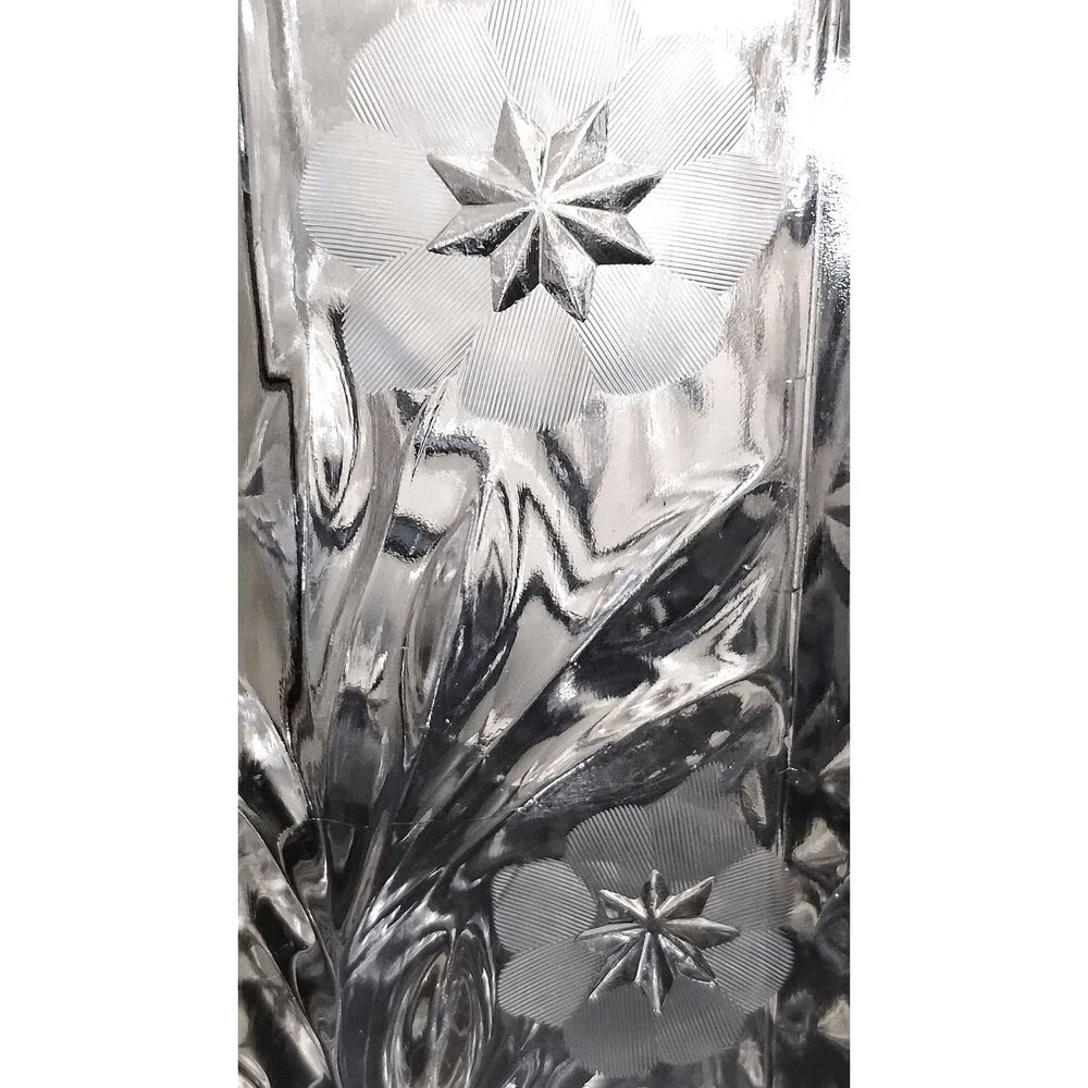 ABP Harvard  Daisy Design Glass Cyclinder Vase 15 Point Star Point Base 10